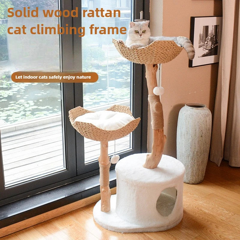 Luxury 3-Tier Cat Tree – Elegant Climbing & Resting Tower for Cats