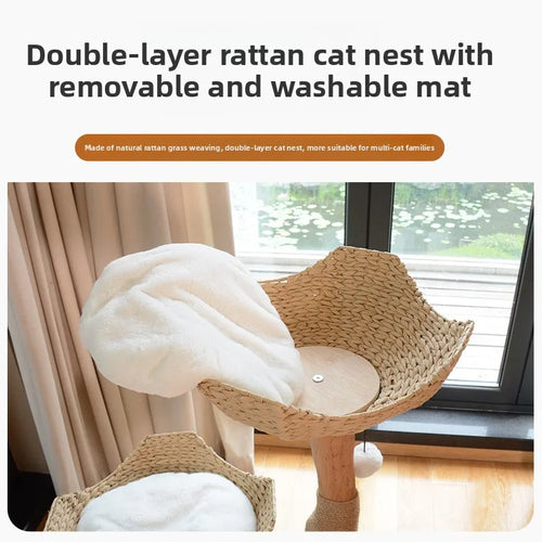 Luxury 3-Tier Cat Tree – Elegant Climbing & Resting Tower for Cats