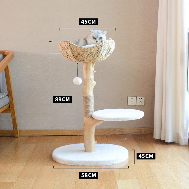 Luxury 3-Tier Cat Tree – Elegant Climbing & Resting Tower for Cats